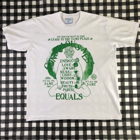 Online Ceramics Other - Online Ceramics Ram Dass Consciousness Equals Yin Yang Be Here Now T Shirt XL